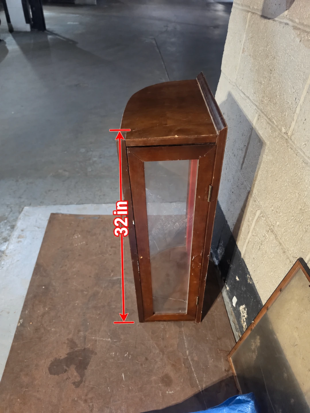Wooden Wall-Mounted Curio Display Case - photo 2