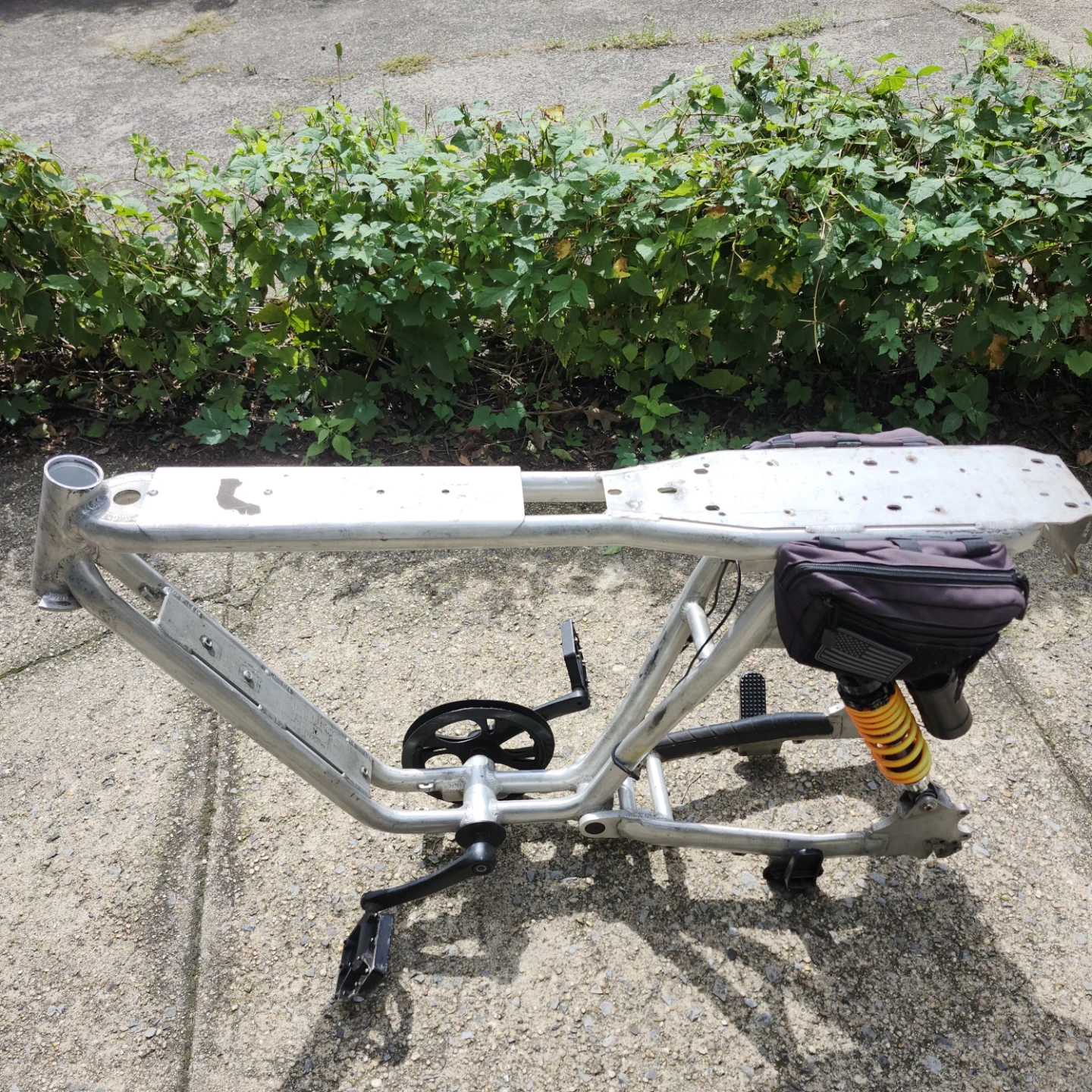 Silver Electric Bicycle Frame with Suspension - photo 5