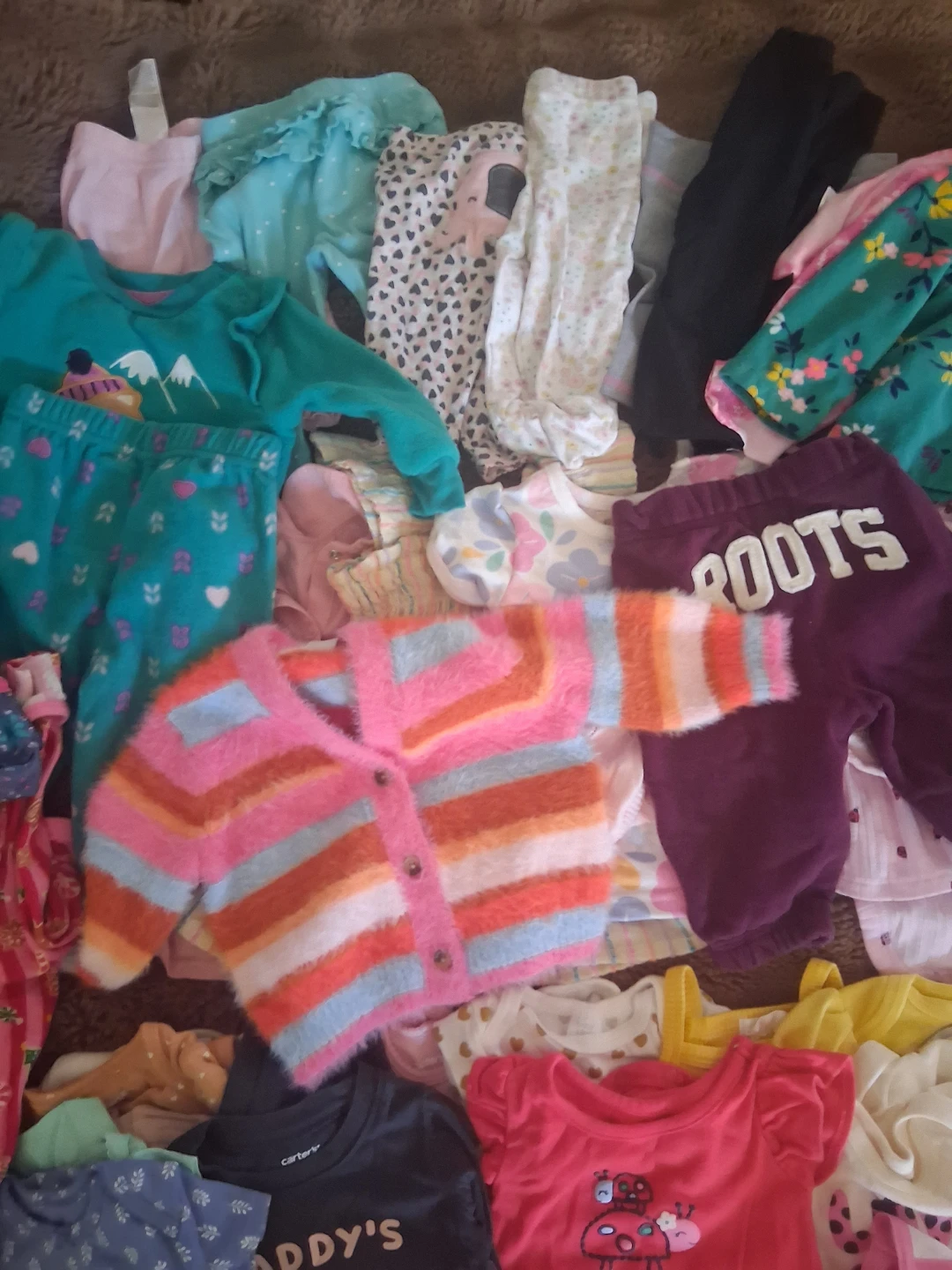 60+ pieces Lot of 0-6 month old baby girl clothing