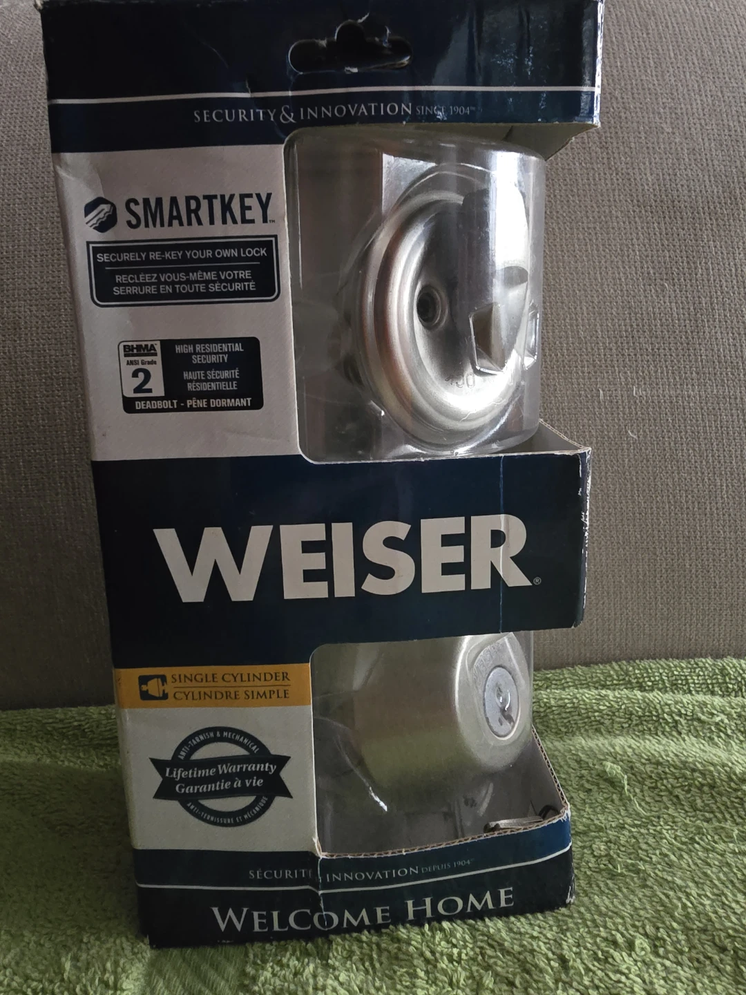 Weiser SmartKey Single Cylinder Deadbolt