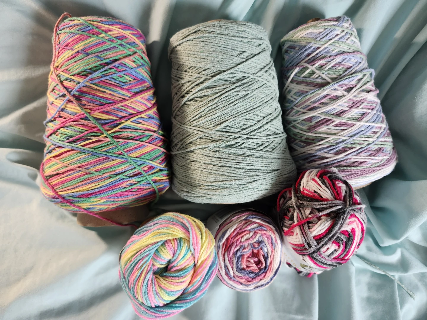 🧶Assorted Cotton Knitting Yarn Cone and Skein Collection - photo 2