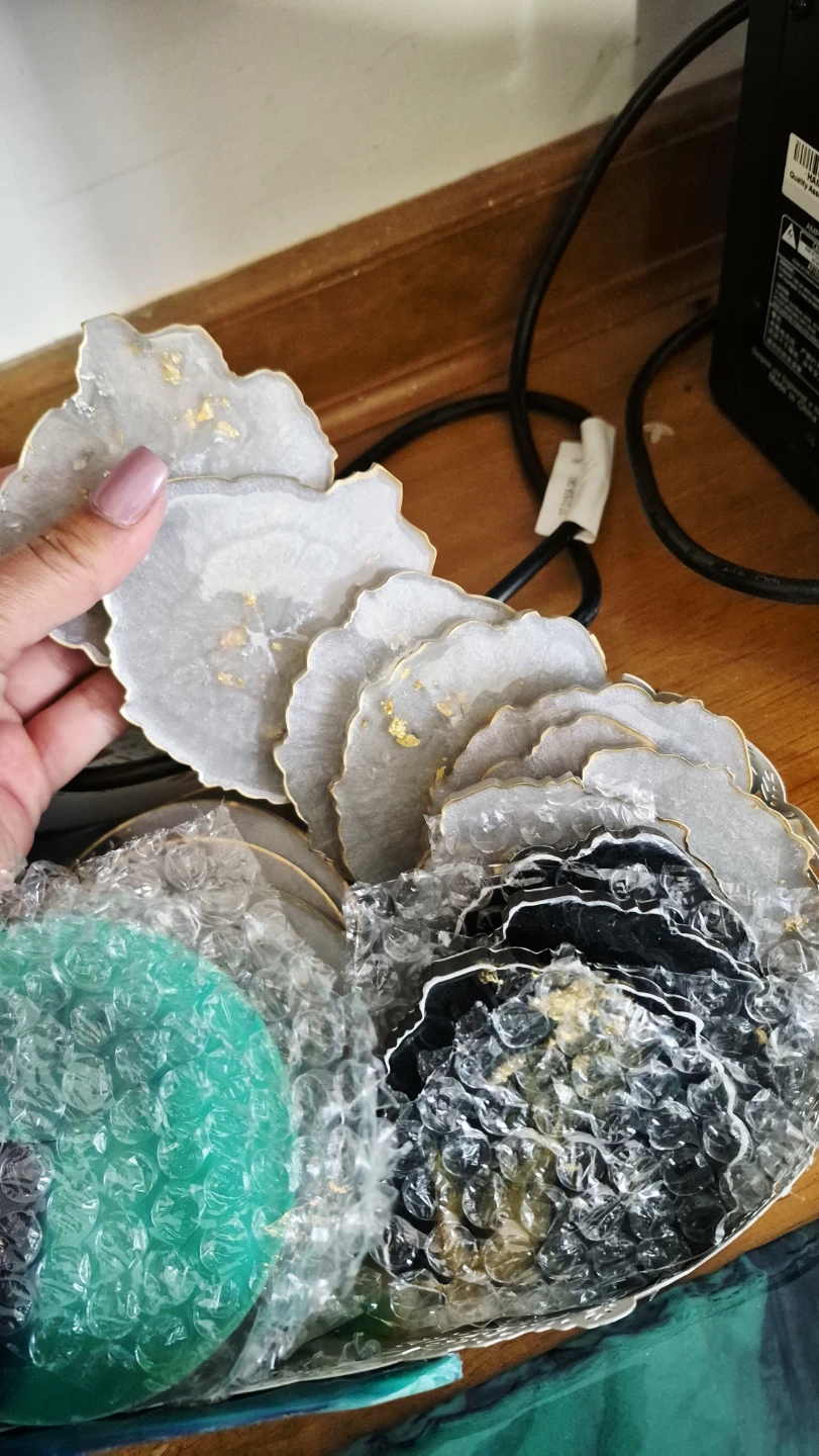 Set of Geode Style Coasters