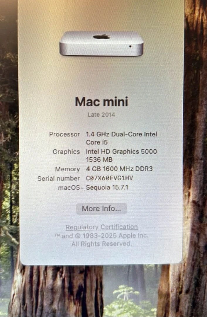Mac mini 256ssd  Intel i5 - photo 3