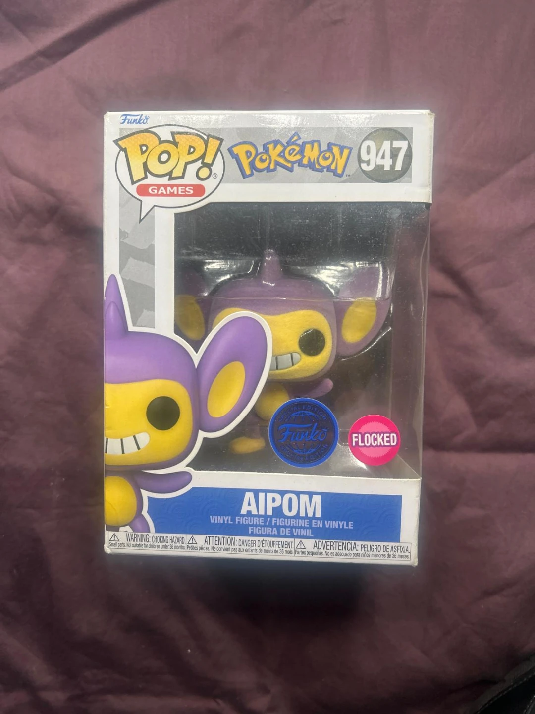 Funko Pop Games Pokémon Aipom 947 Flocked