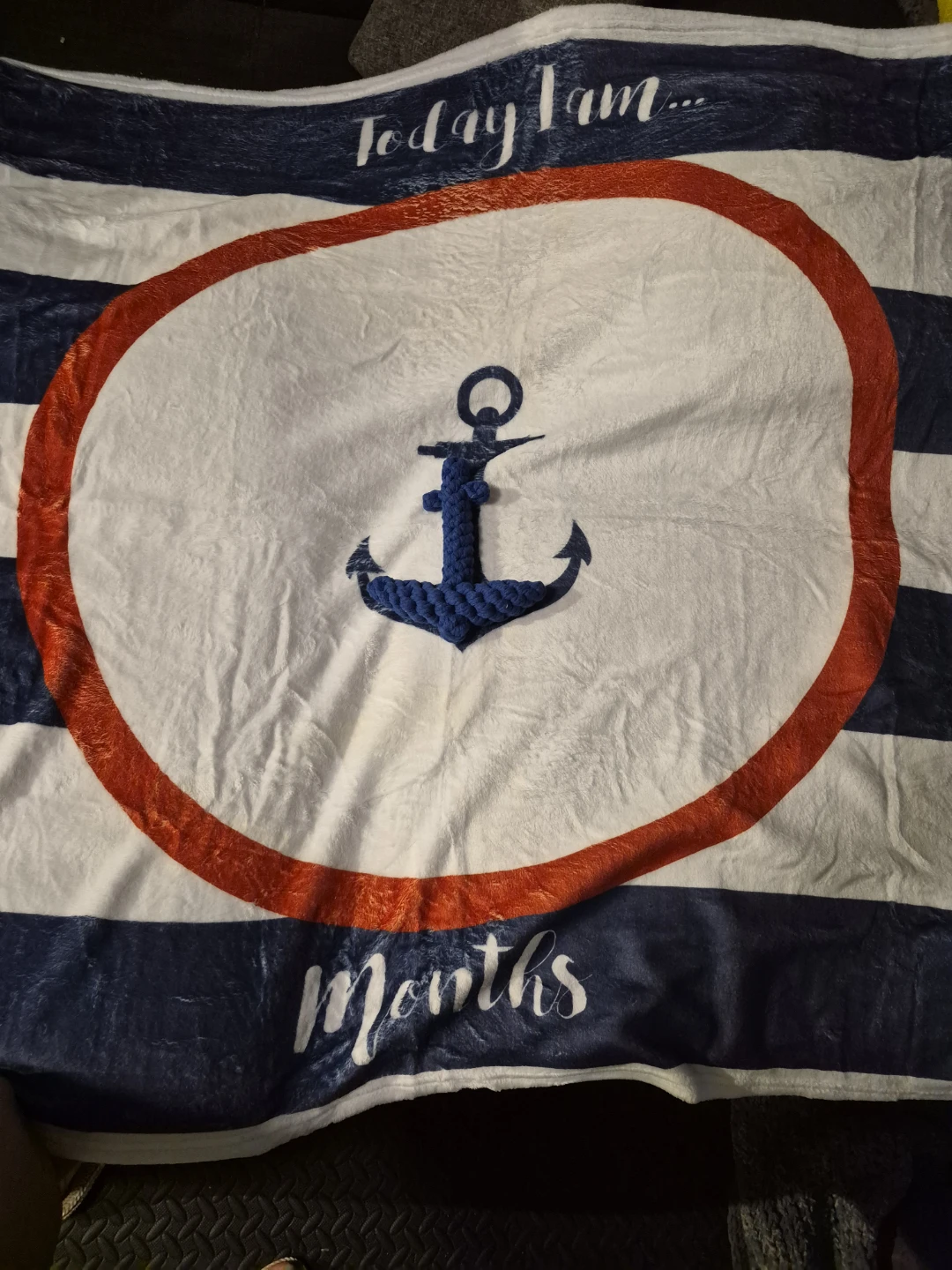 Baby Milestone Blanket with Anchor Marker