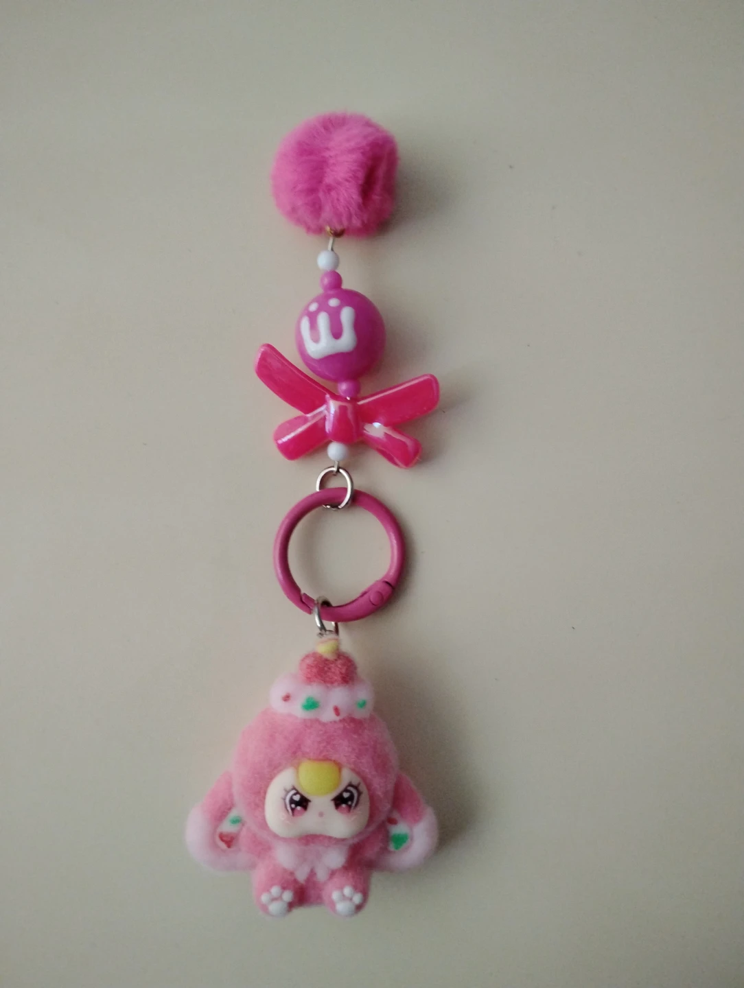 Pink Kawaii Plush Keychain