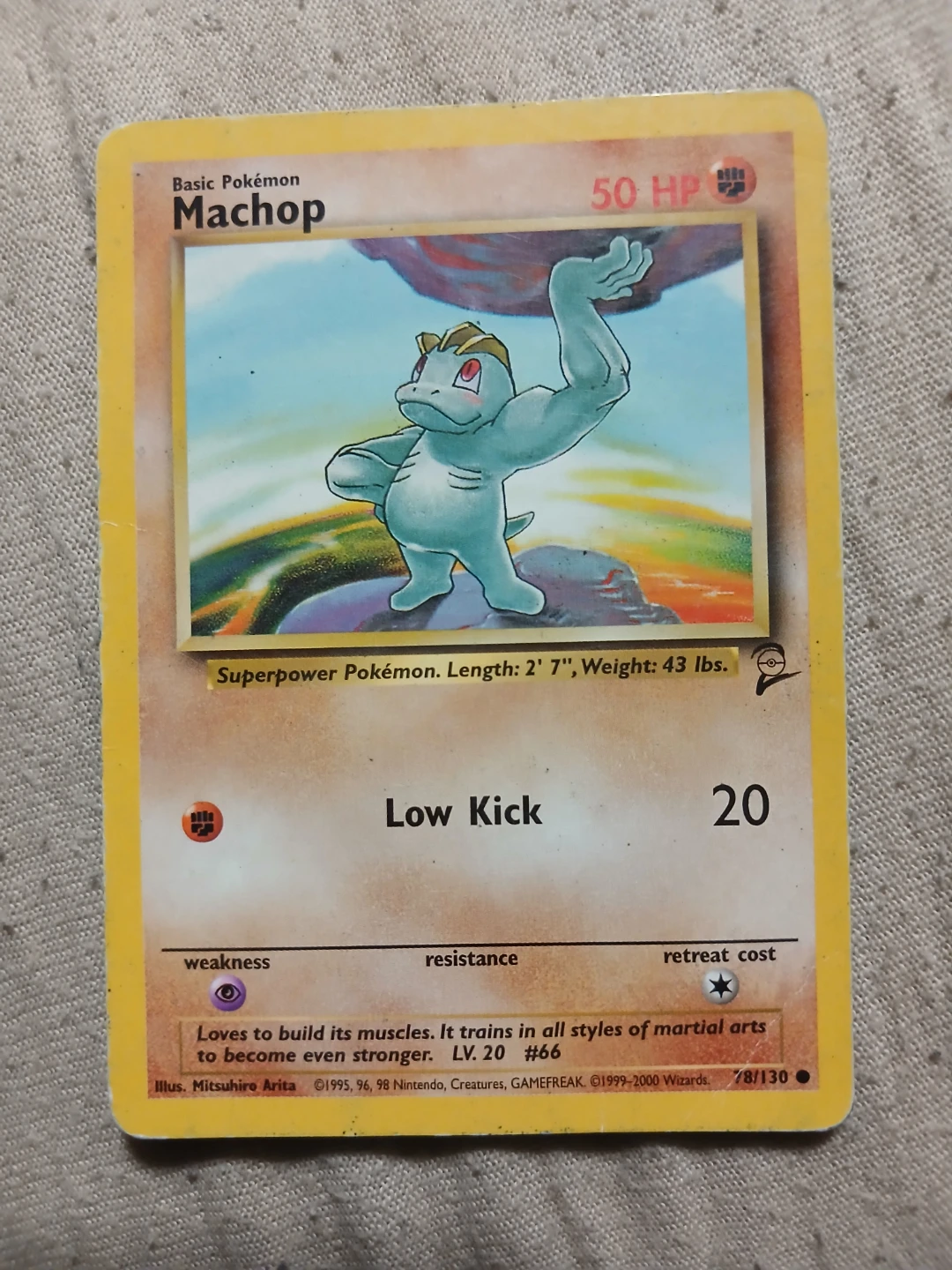 Machop 78/130 1999-2000 Pokemon Card
