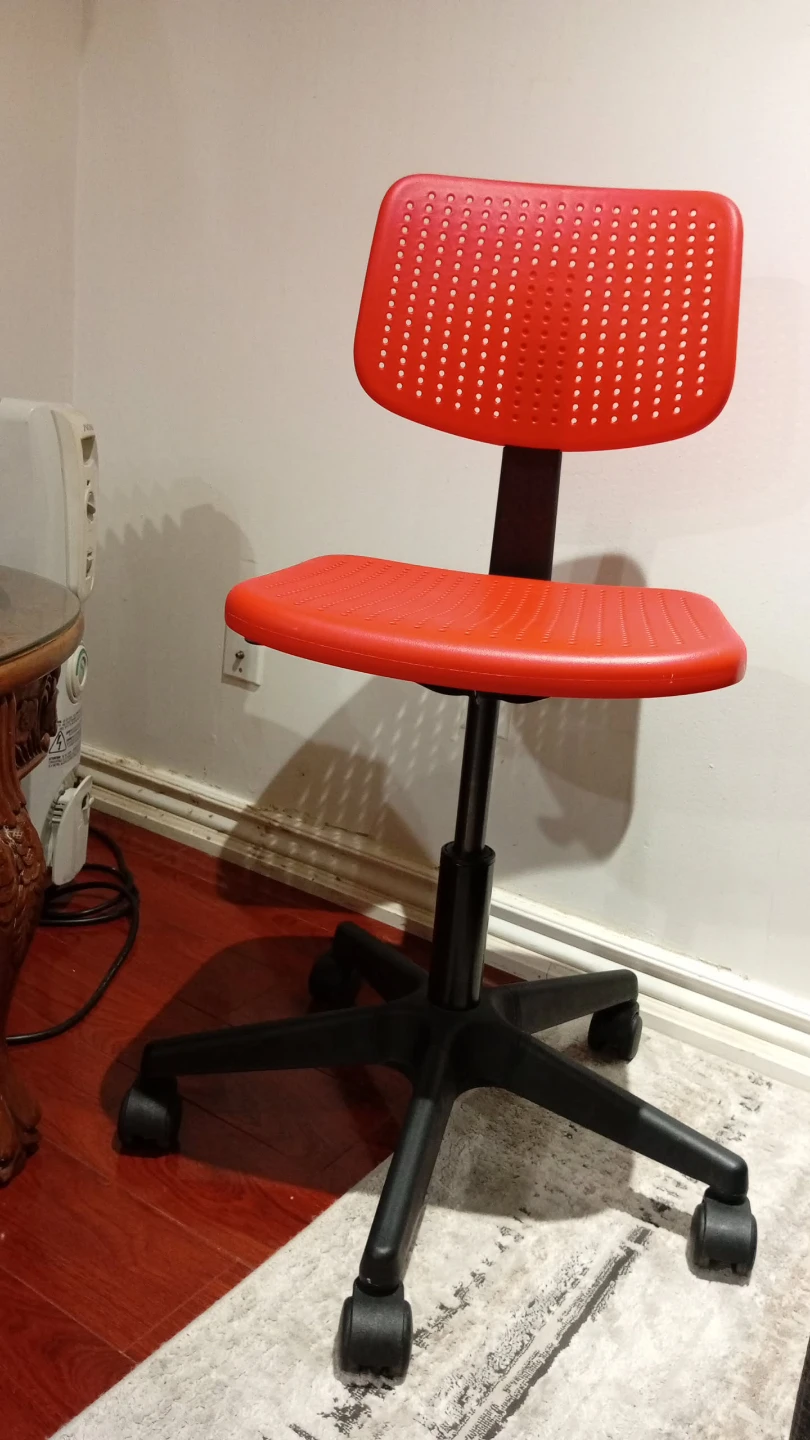 Red office task chair