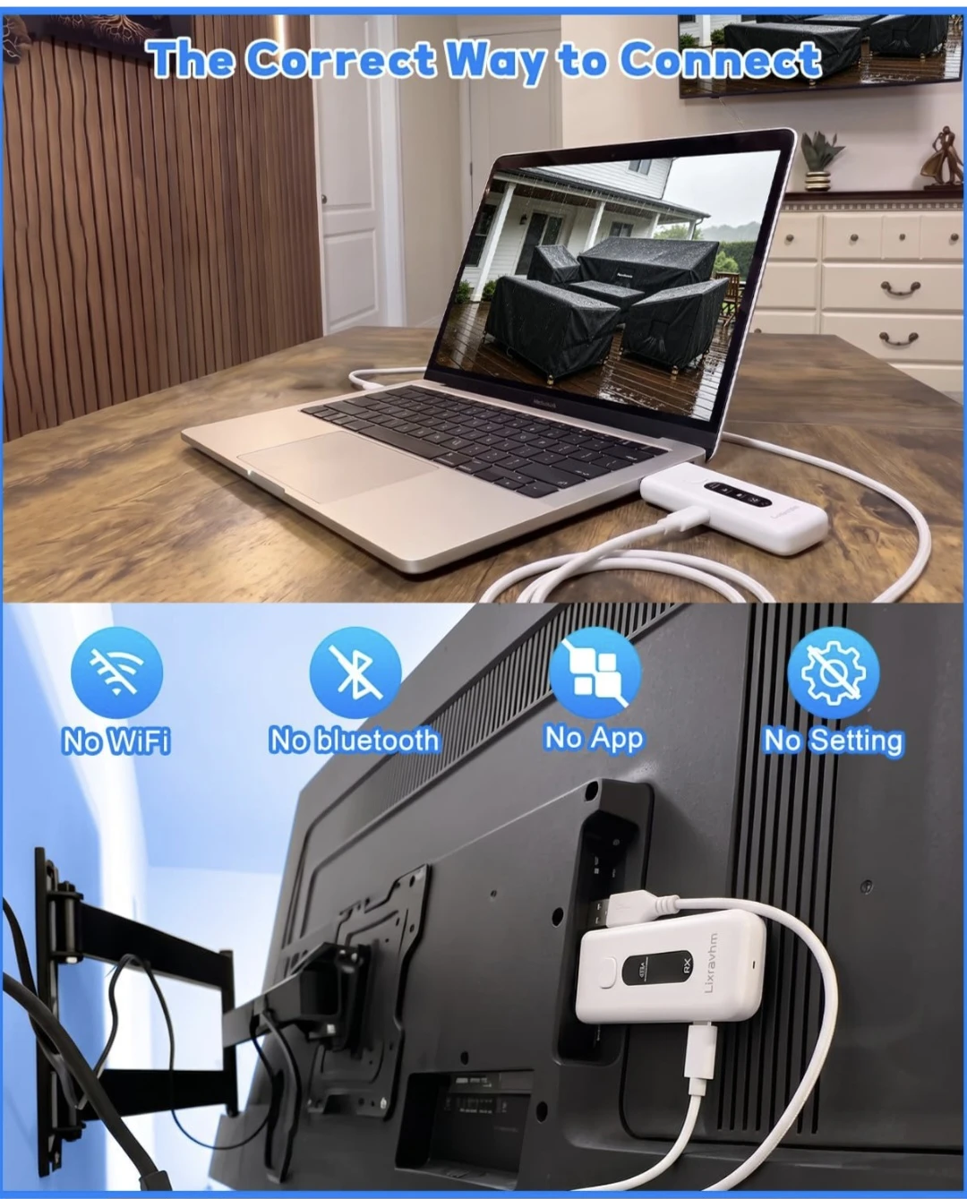 Lixravhm Wireless HDMI Transmitter and Receiver Kit - photo 2