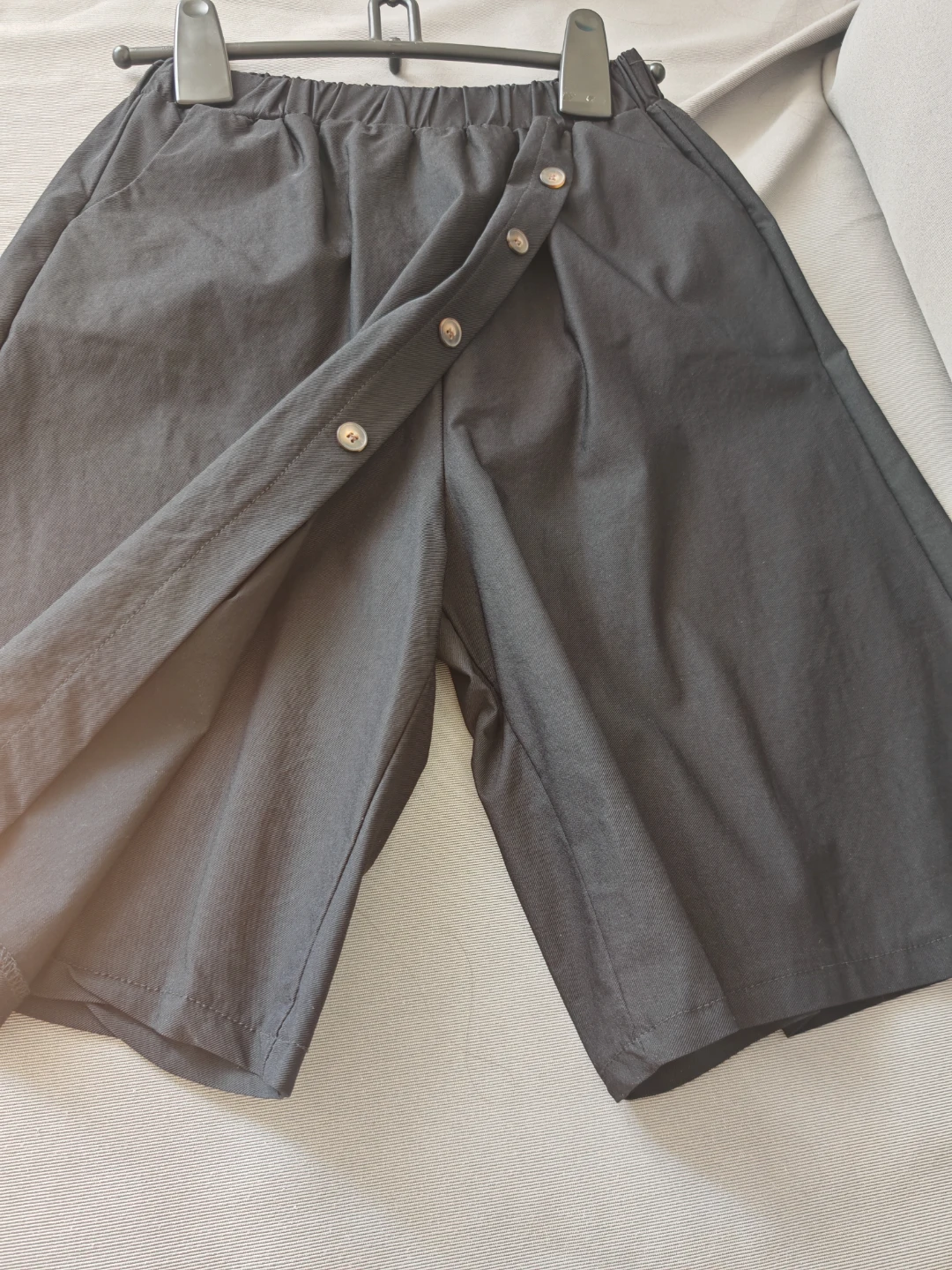 Black Culottes with Button Detail - photo 3