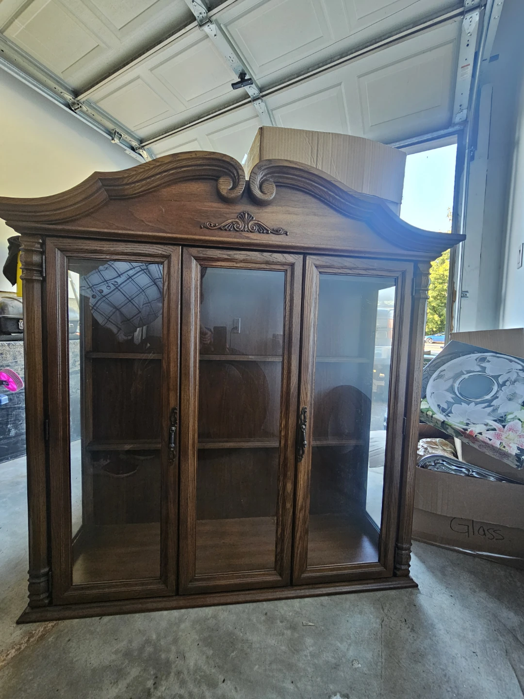 Vintage Oak China Cabinet