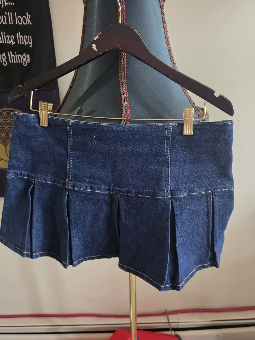 Madden Denim Pleated Mini Skirt- L - photo 2