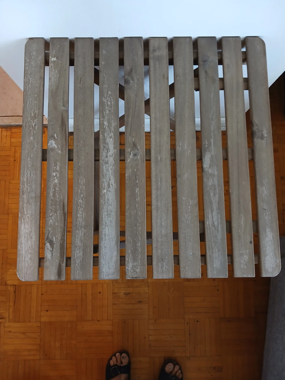 Foldable Wooden Slat Table - photo 2