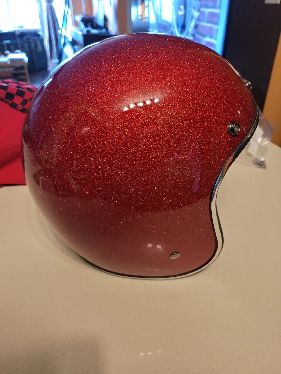Bell Custom 500 Open Face Helmet Red Glitter - photo 2
