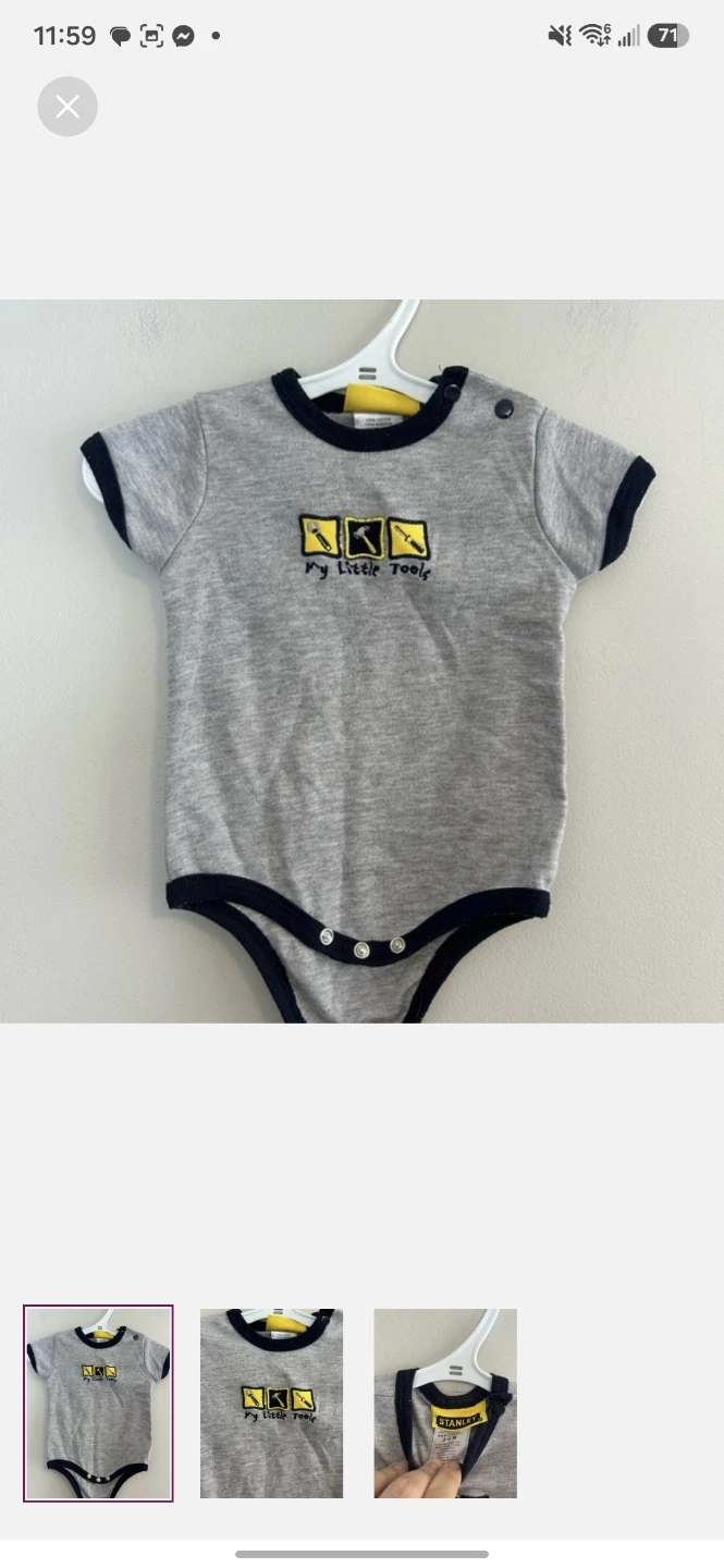 Stanley My Little Tools Baby Bodysuit
