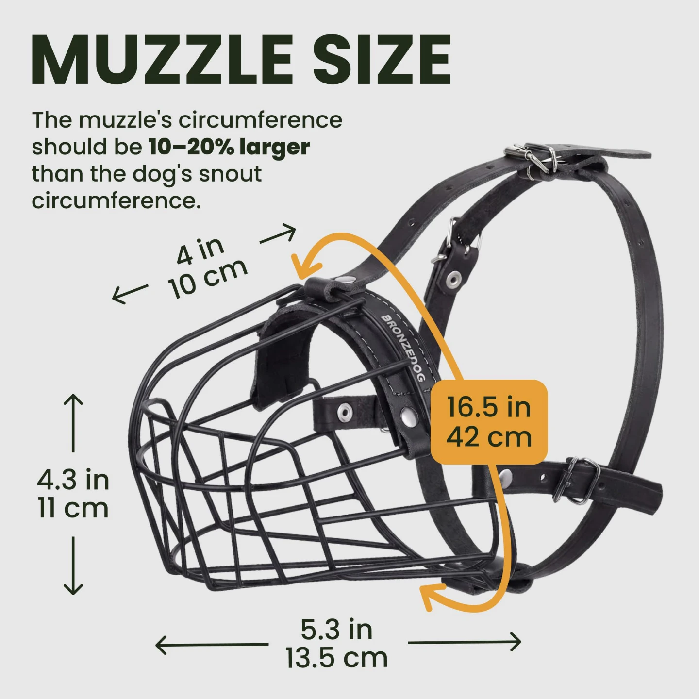 Bronzedog Metal Wire Basket Muzzle - photo 5