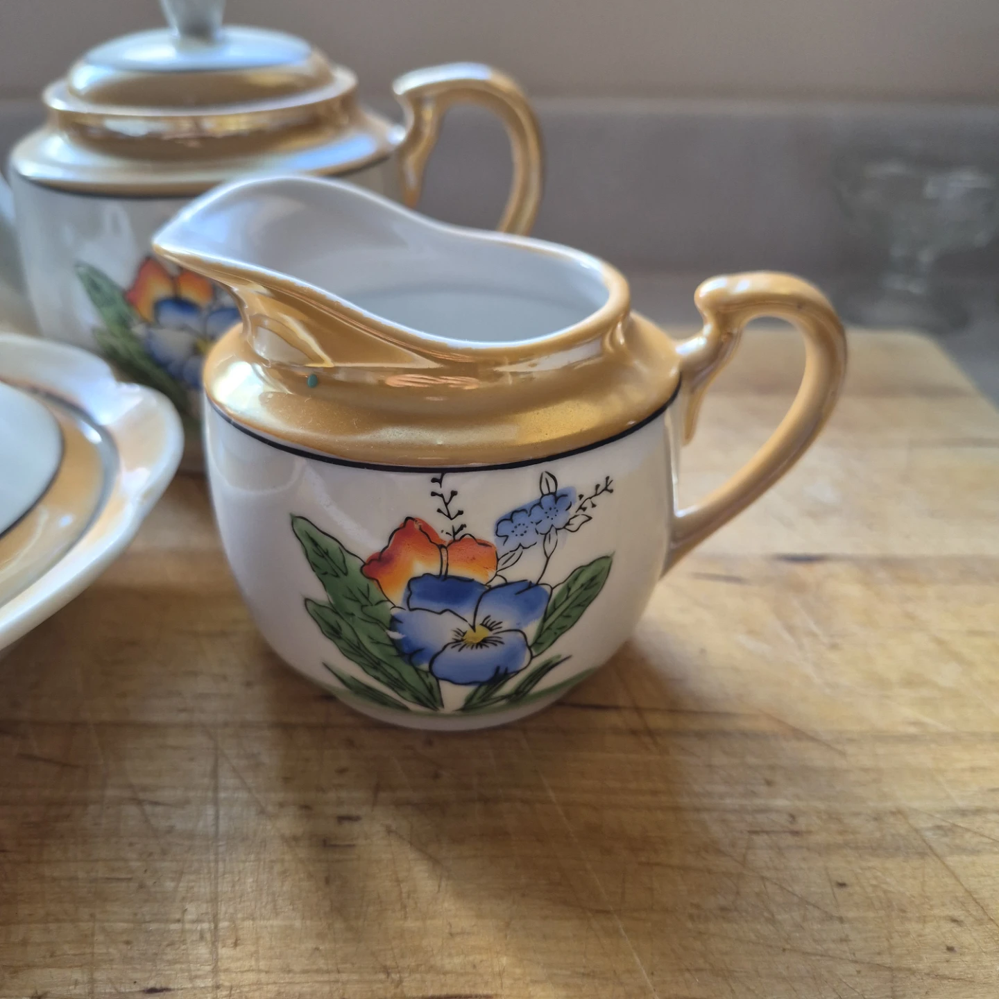 Japanese Vintage Teapot, sugar and creamer set - photo 2