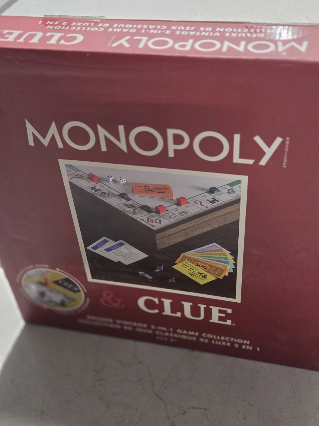 Monopoly & Clue Deluxe Vintage 2-in-1 Game Collection