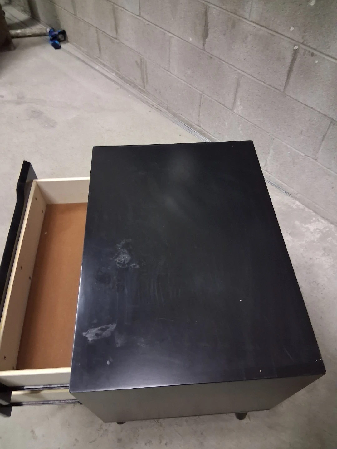 Black 2-Drawer Nightstand - photo 3