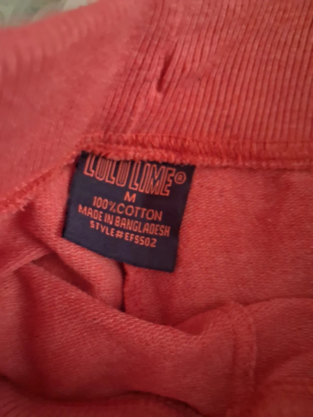 Lulu Lime Orange Cotton Shorts - photo 2