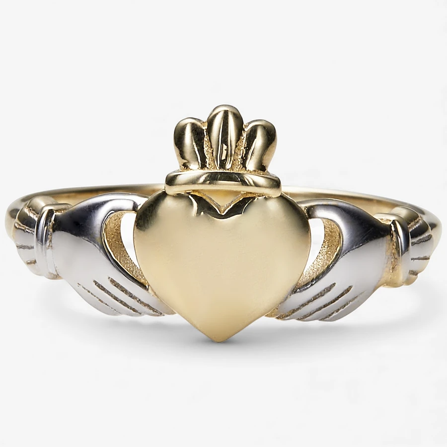 10k Two-Tone Claddagh Ring
