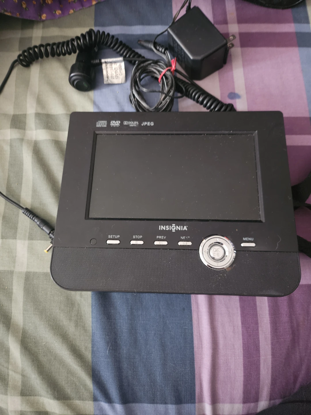 Insignia Portable DVD Player with Accessories