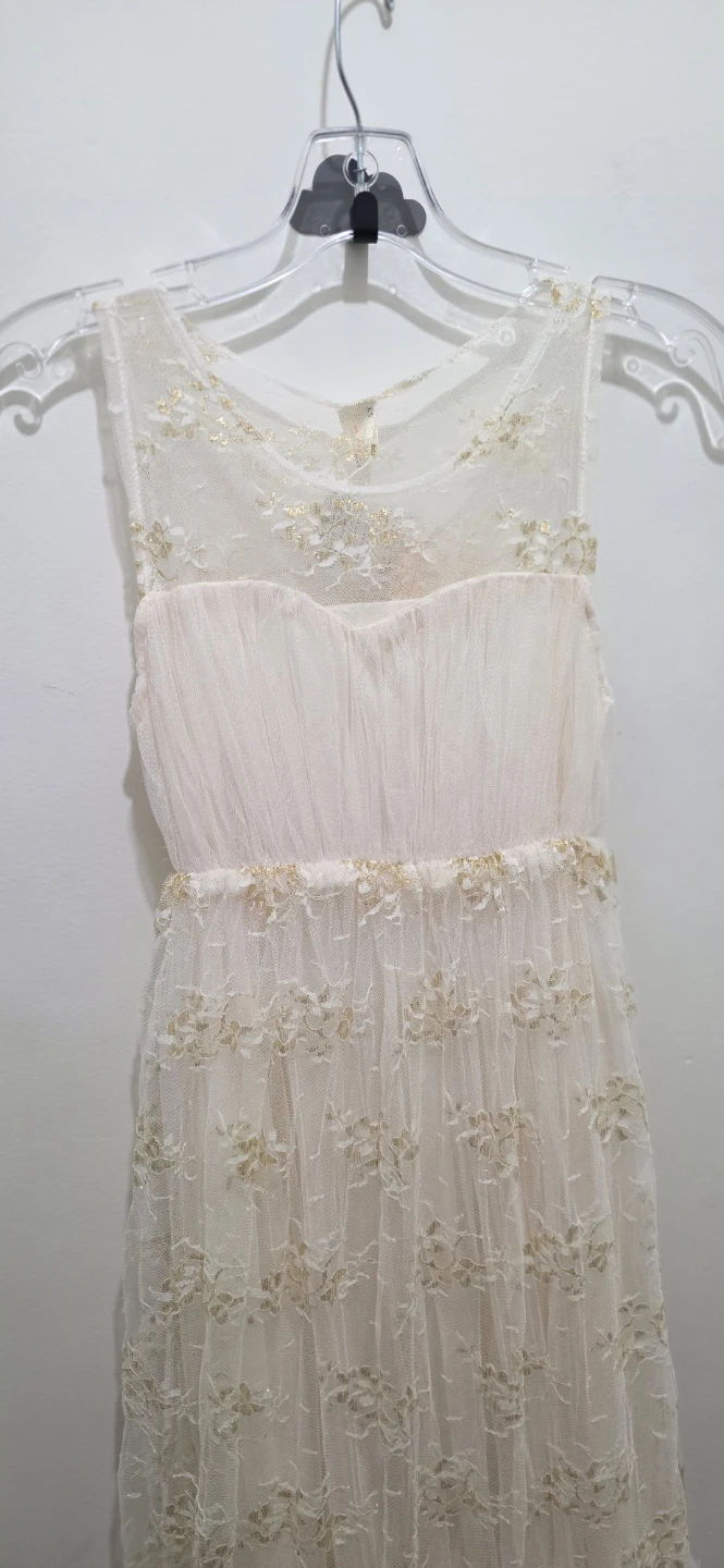 NWT Yiyanghome Gold Embroidered Maxi Dress - photo 3