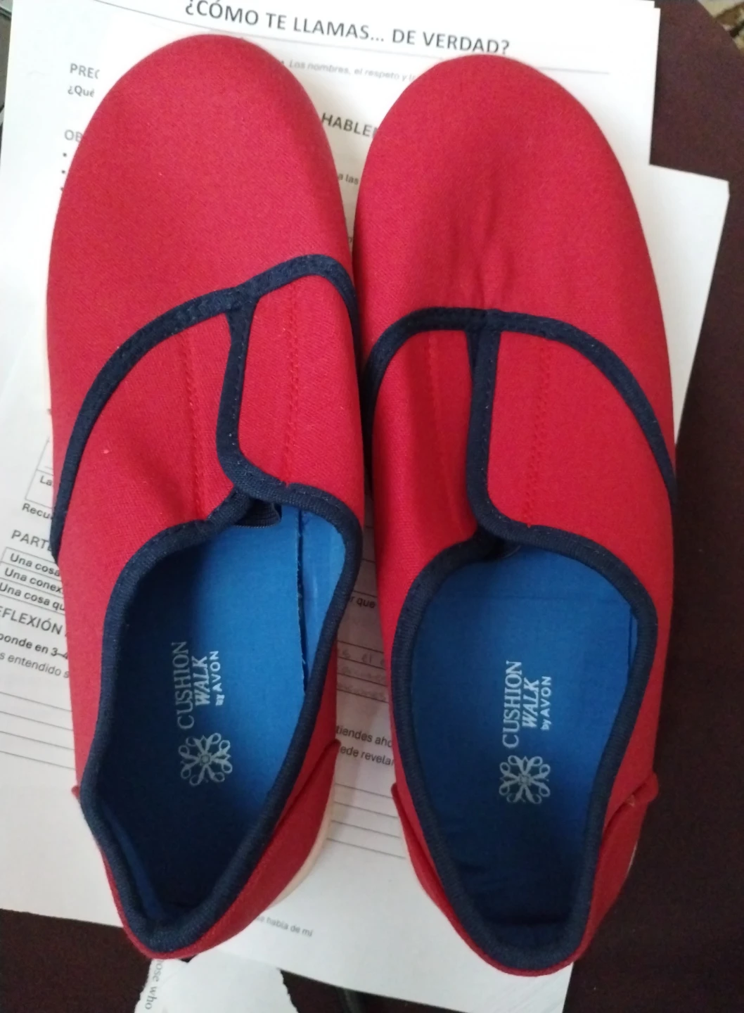 Avon Cushion Walk Red Slip-on Shoes