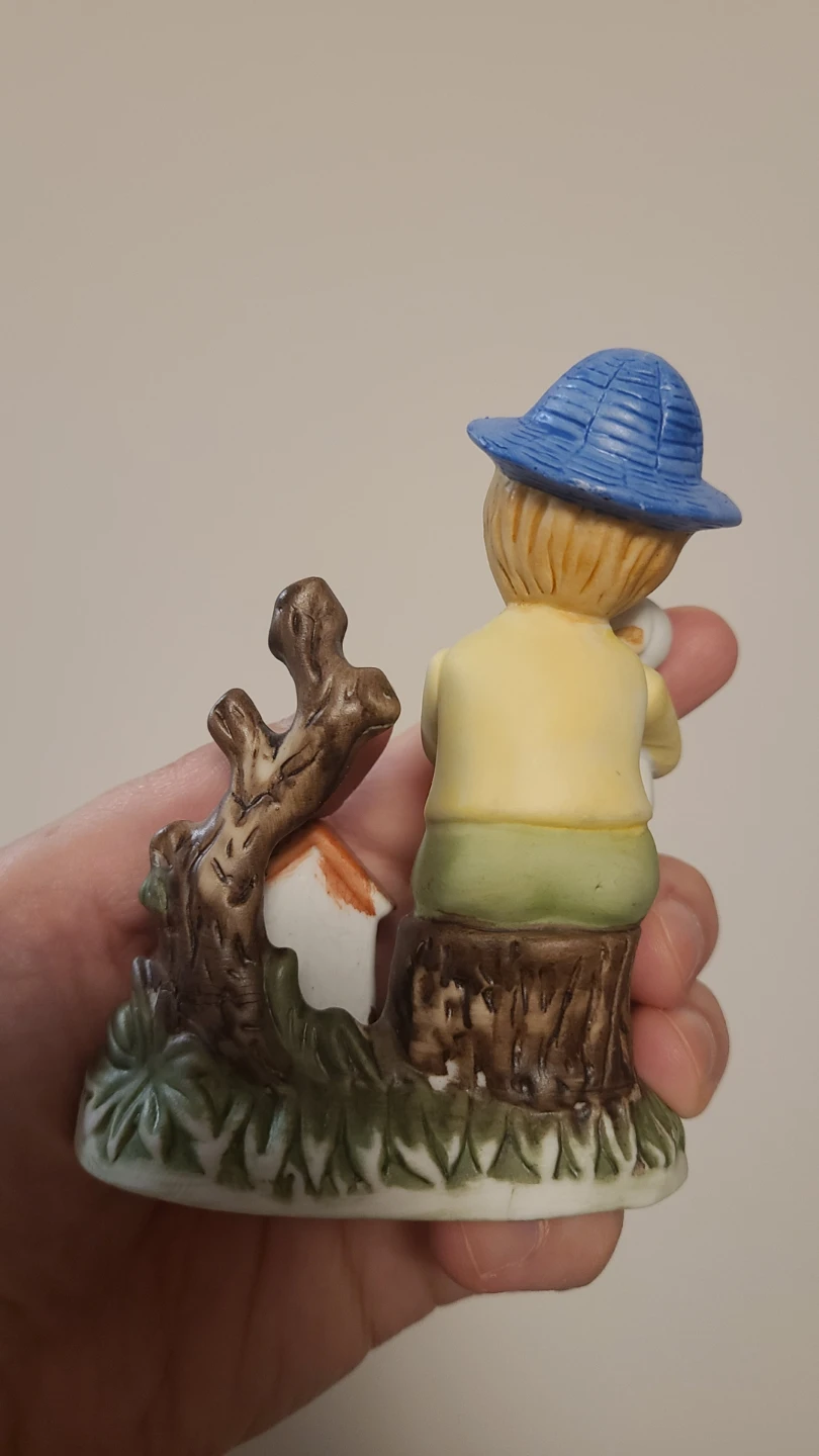 Vintage Porcelain Boy and Dog Figurine - photo 2