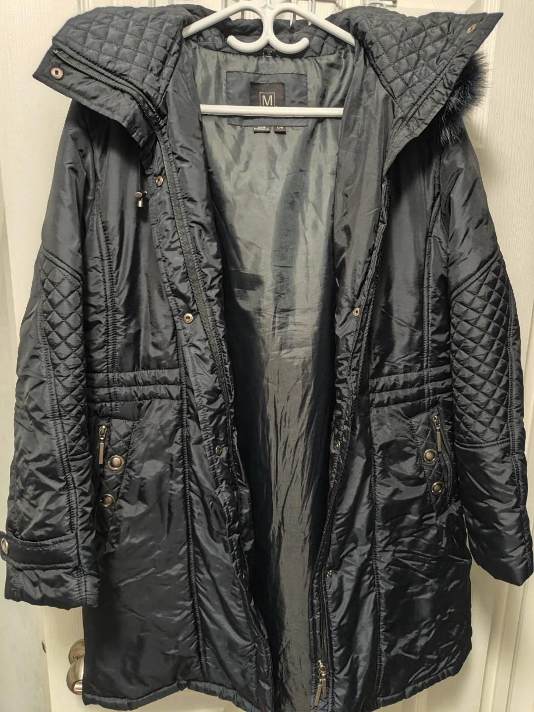 M Collection black winter parka