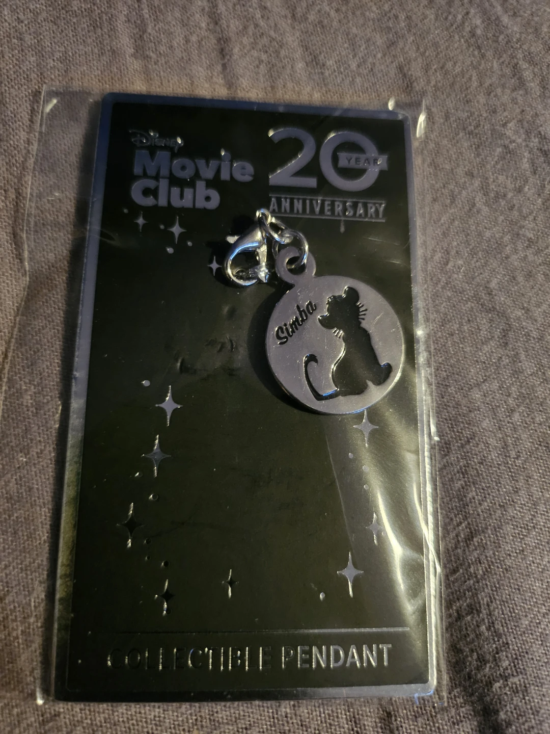 Disney Movie Club 20th Anniversary Simba Pendant