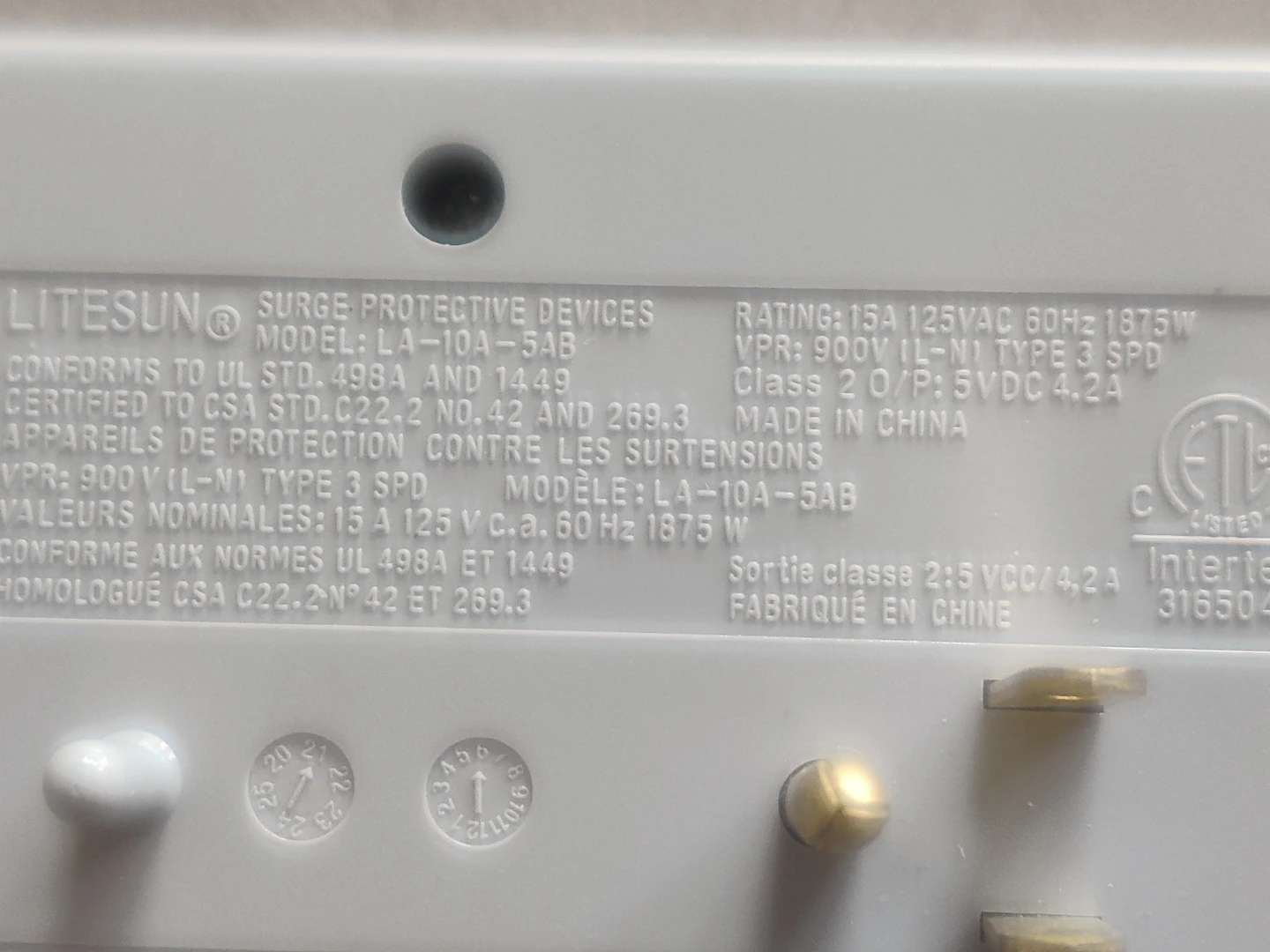 Litesun Surge Protective Device with USB - photo 2