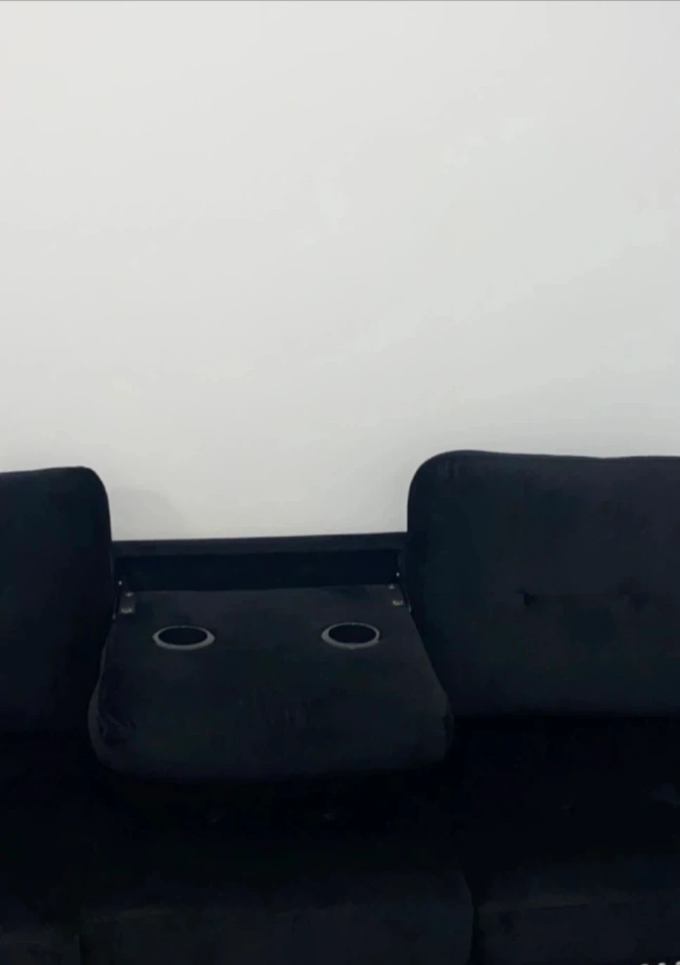 Black Sectional Sofa with Storage