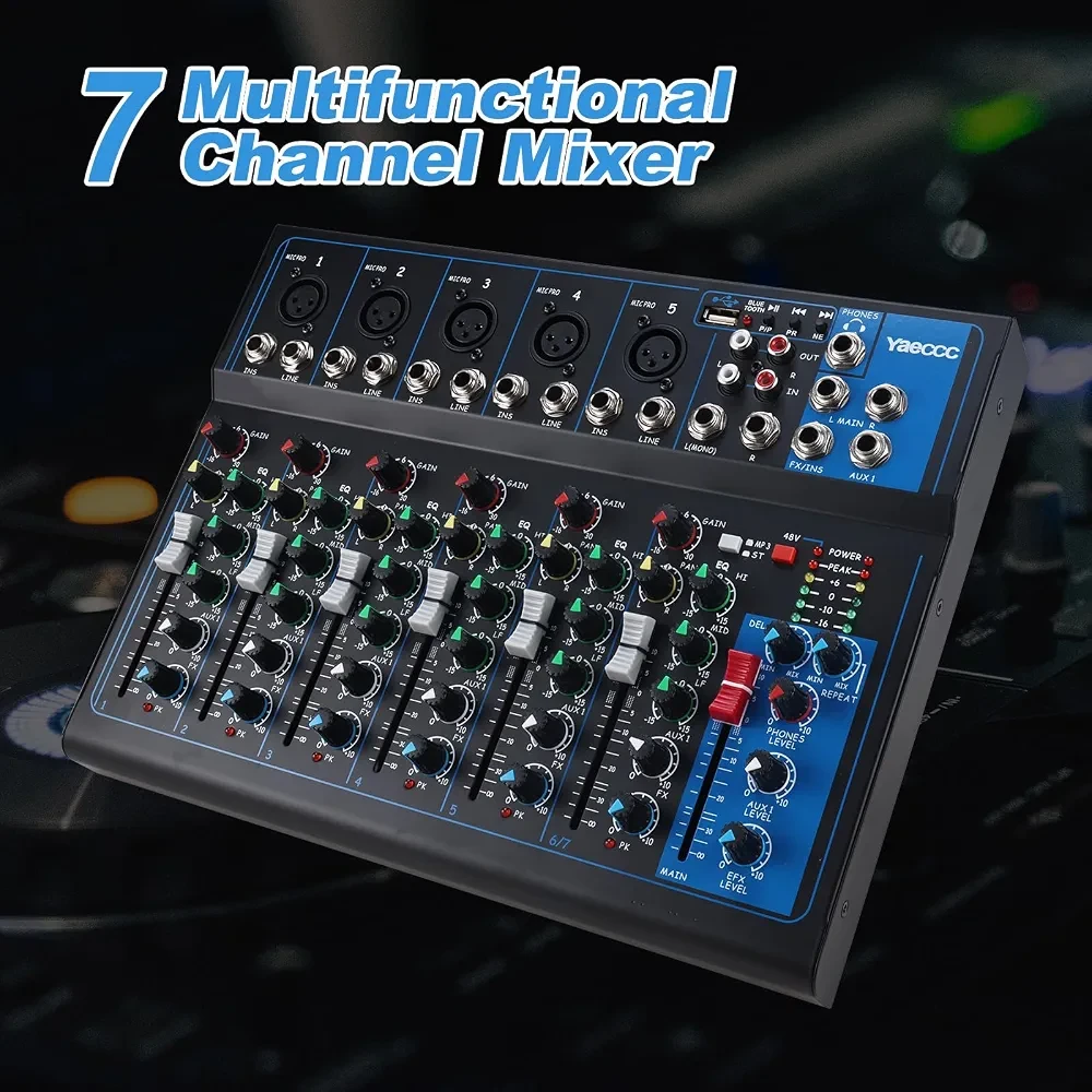 Yaeccc 7-Channel Audio Mixer - photo 2