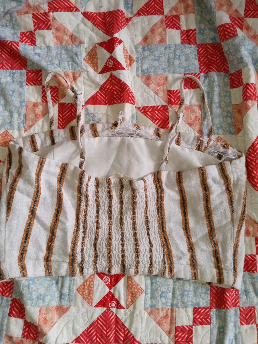Women- Striped Crop Top - photo 2