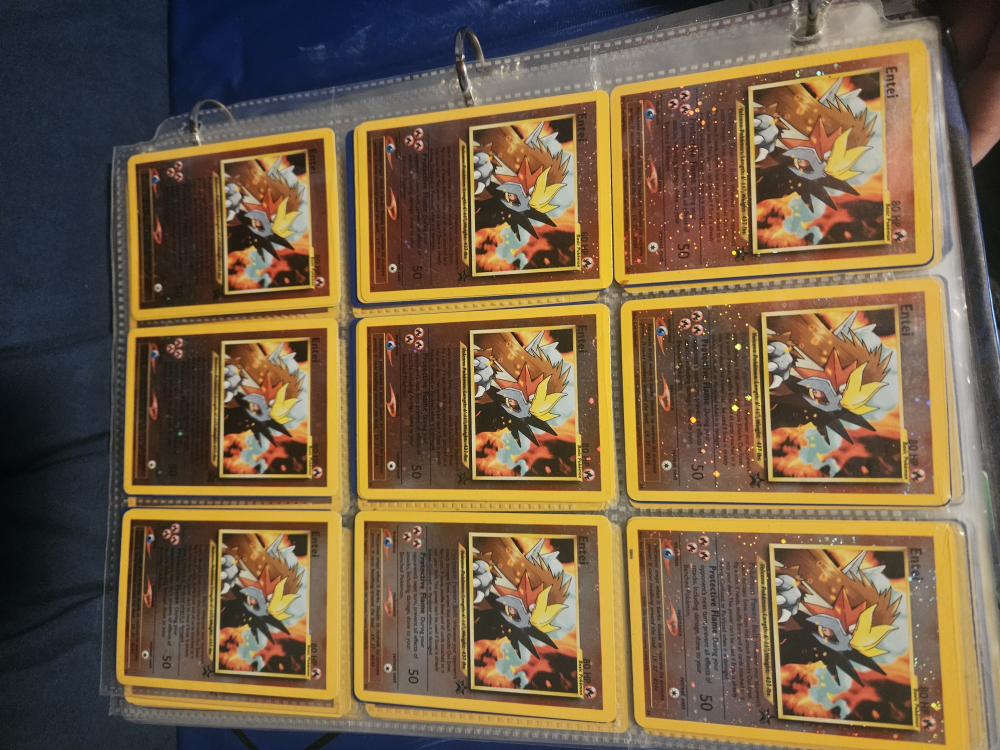9 Entei Holo Pokemon Cards