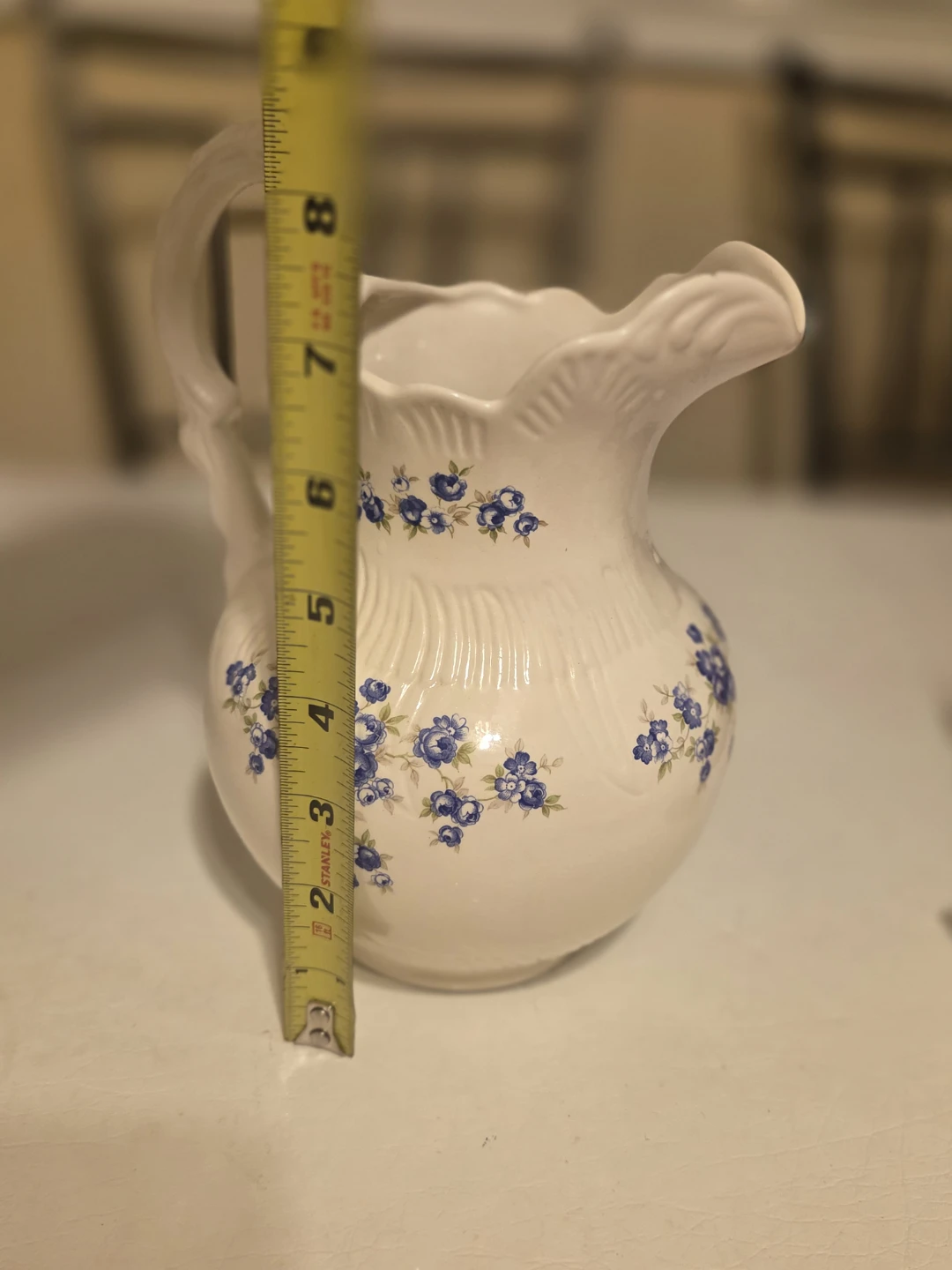 Vintage Floral Ceramic Pitcher - photo 5