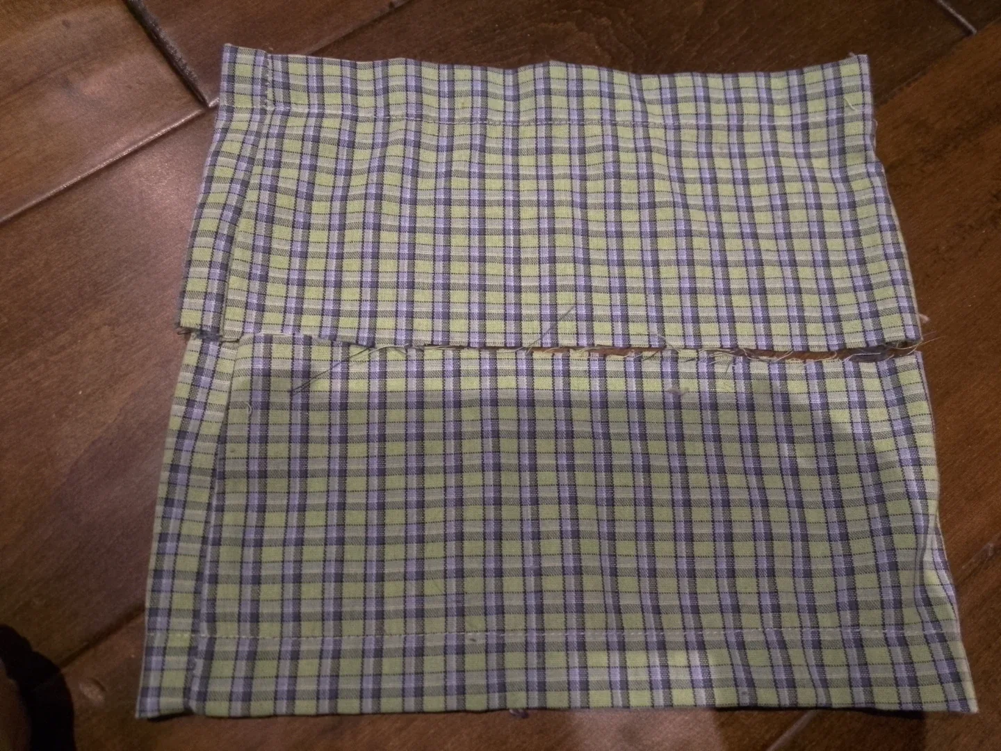 Green and Purple Plaid Fabric 🏈