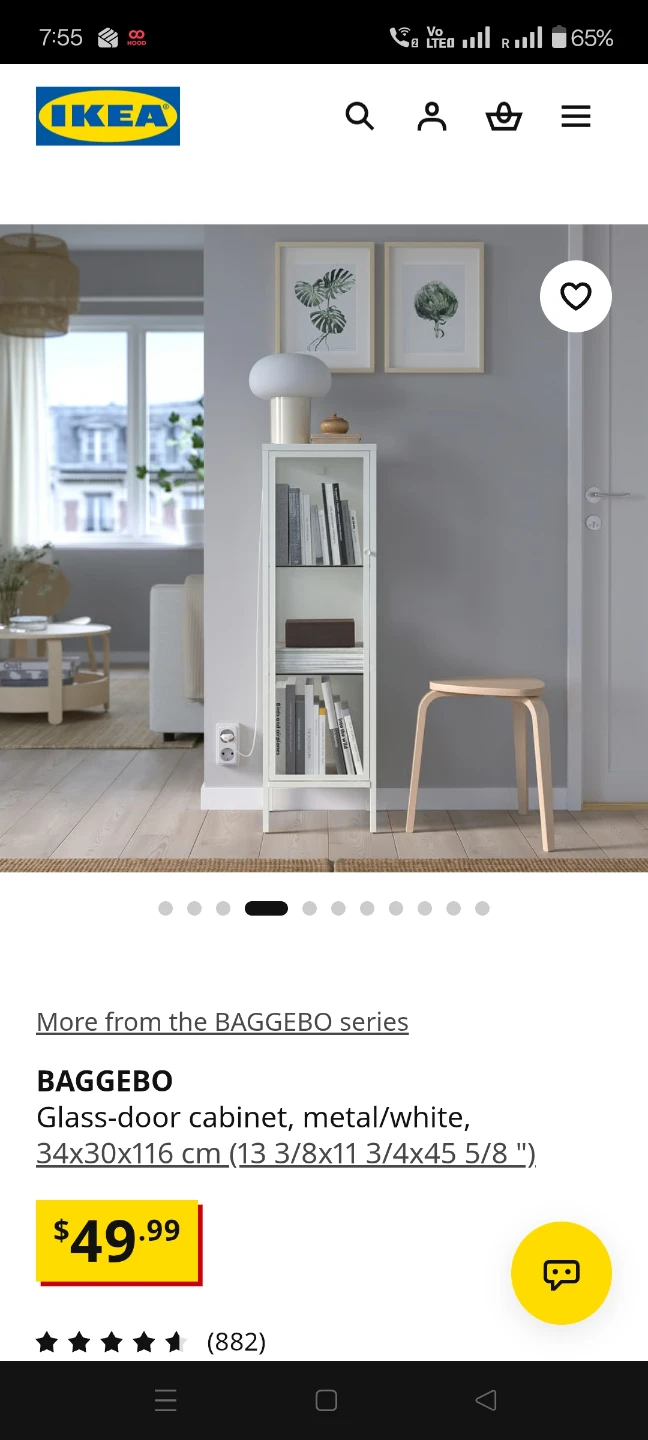 IKEA BAGGEBO Glass-door cabinet