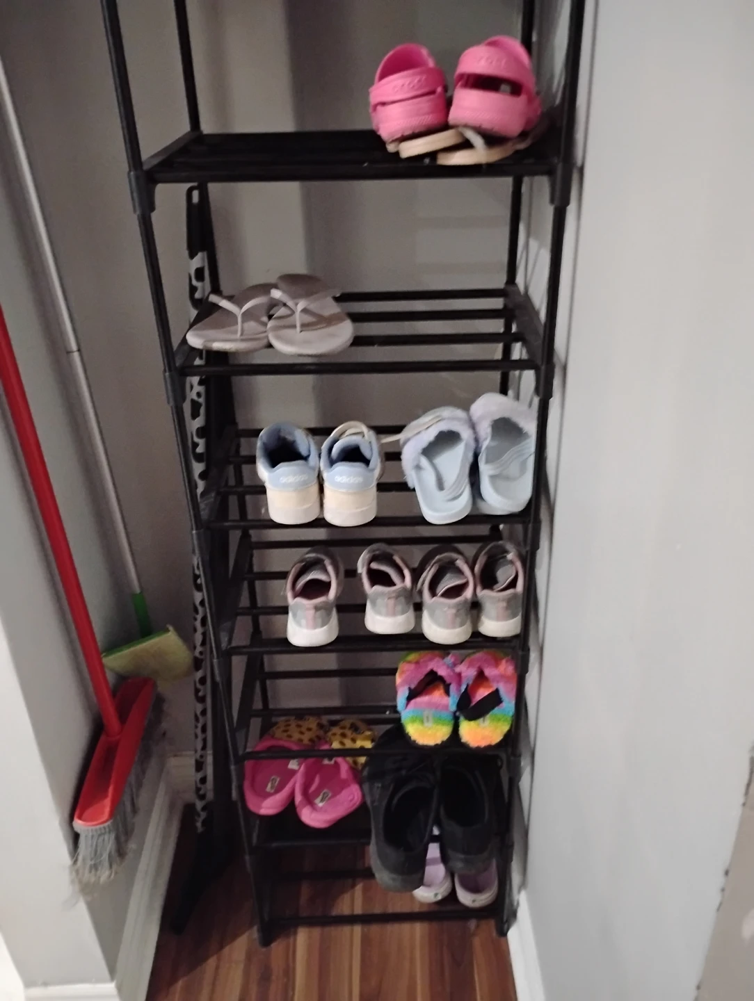 Tall black 8-tier shoe rack - photo 2