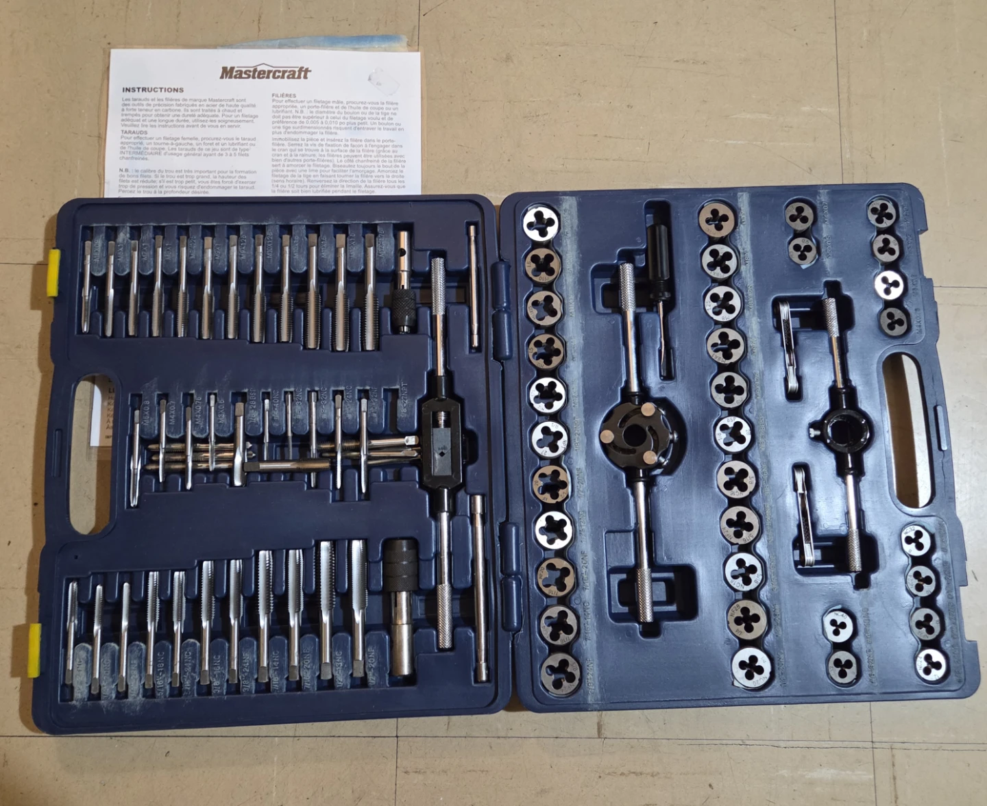 Mastercraft Tap and Die Set