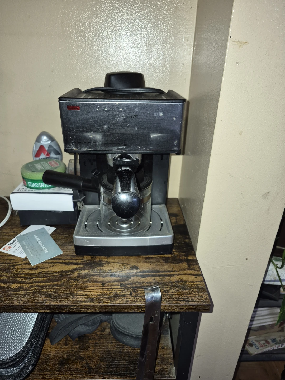 Black Espresso Machine