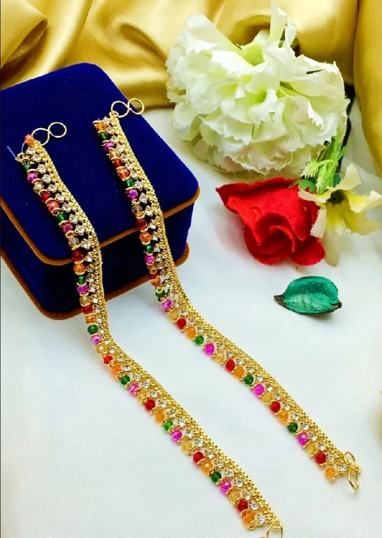 Set of Decorative Beaded Anklets - photo 3