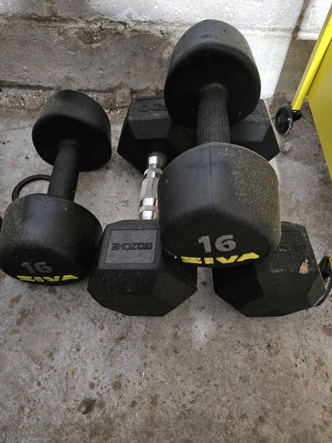 Pair of 20 lb GoZone Hex Dumbbells