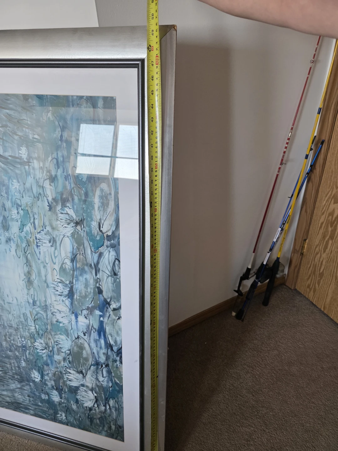 🪷  Framed Monet Water Lilies Impressionist Canvas Art - photo 3