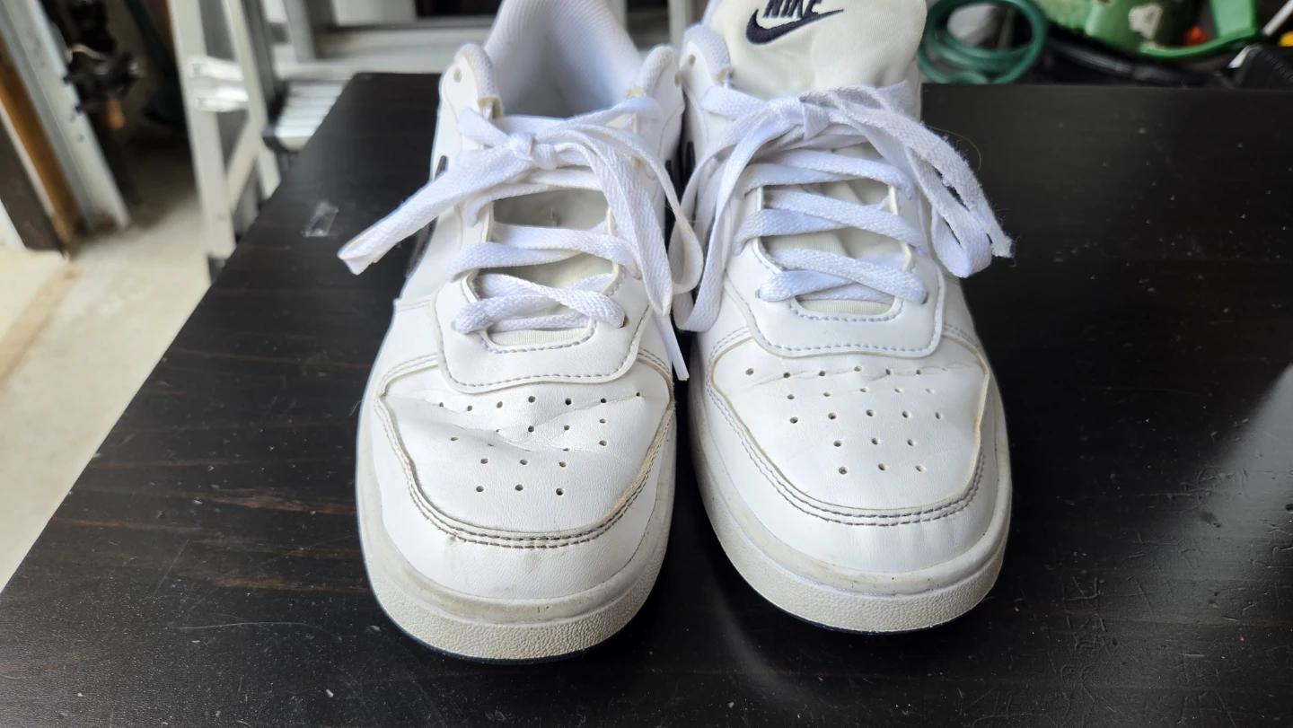 Nike Court Borough Low 2 White Black Sneakers Size 6Y - photo 3
