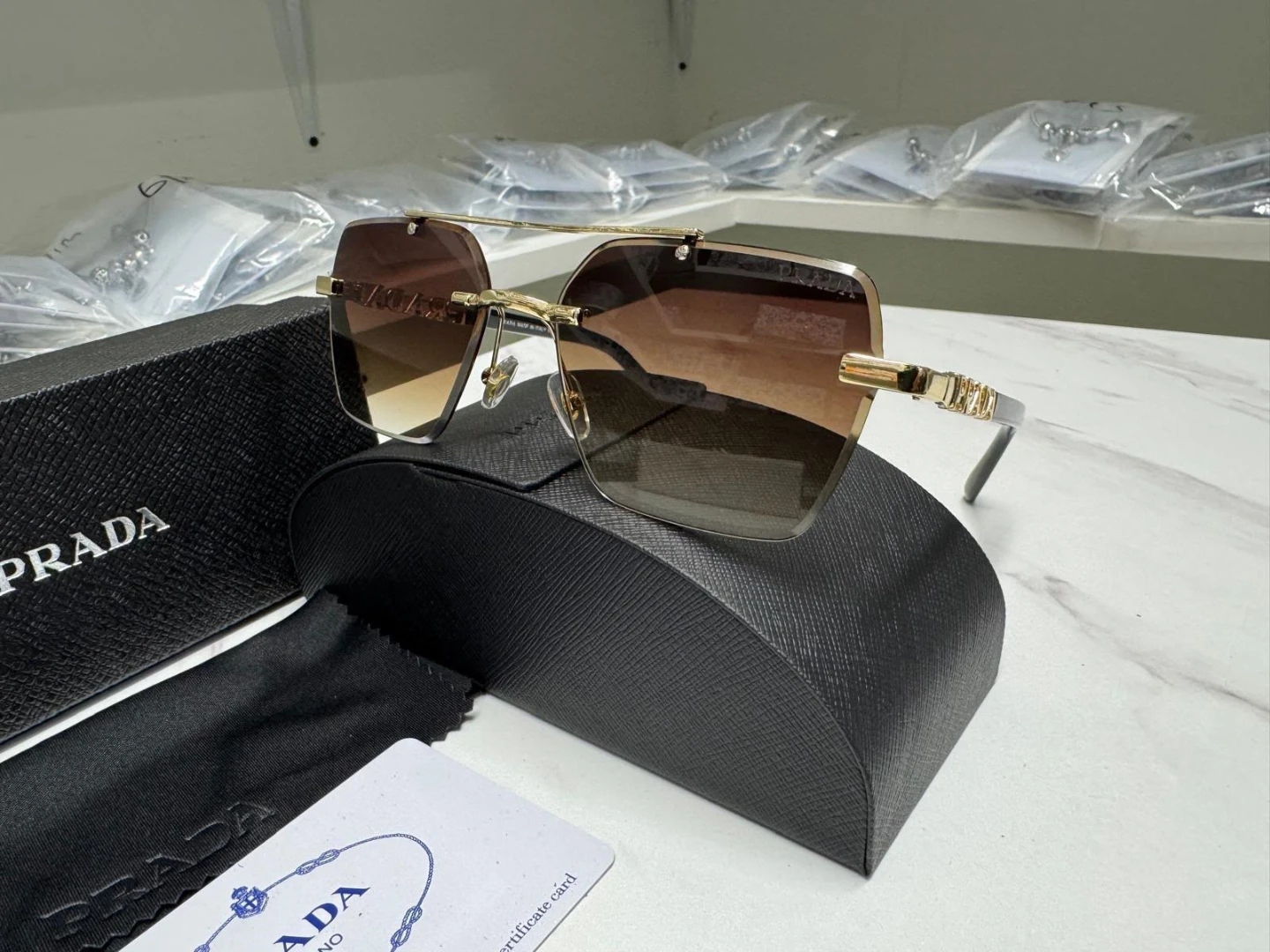 Prada Gradient Brown Sunglasses