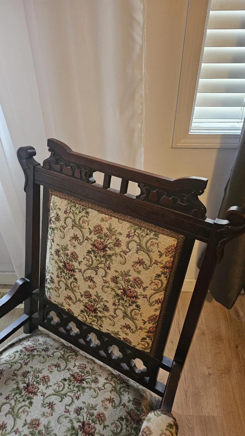 Vintage Upholstered Rocking Chair - photo 3