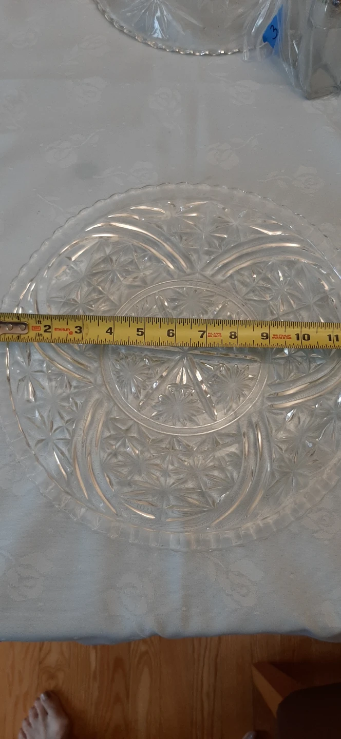 Vintage Anchor Hocking "Stars and Bars" sandwich/torte plate - photo 4