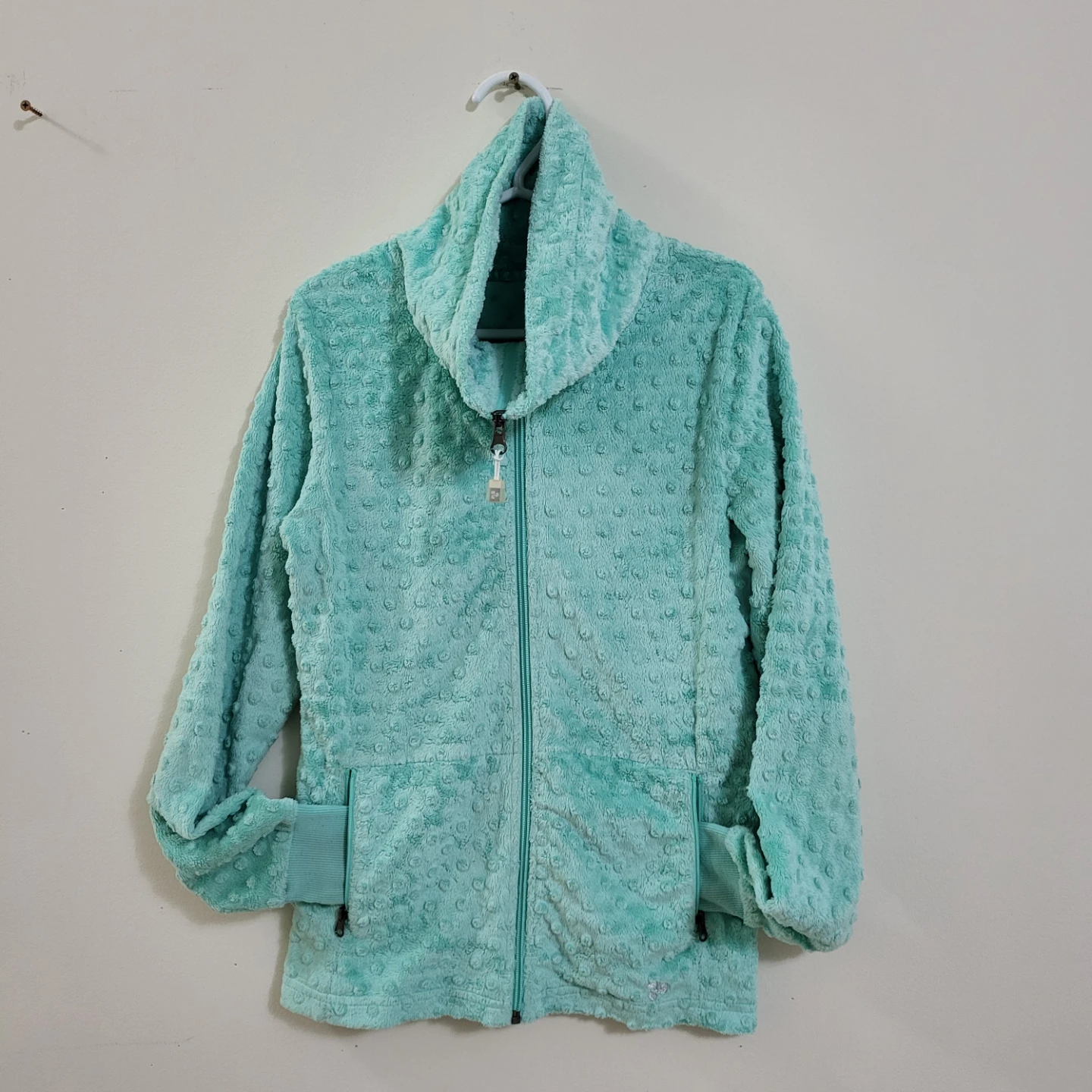 Triple Flip Mint Dot Minky Zip-Up Hoodie Jacket (12-14Y) - photo 2